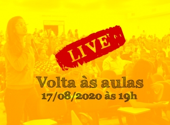Com realização de live, aulas virtuais retornam nesta segunda-feira, 17/08.